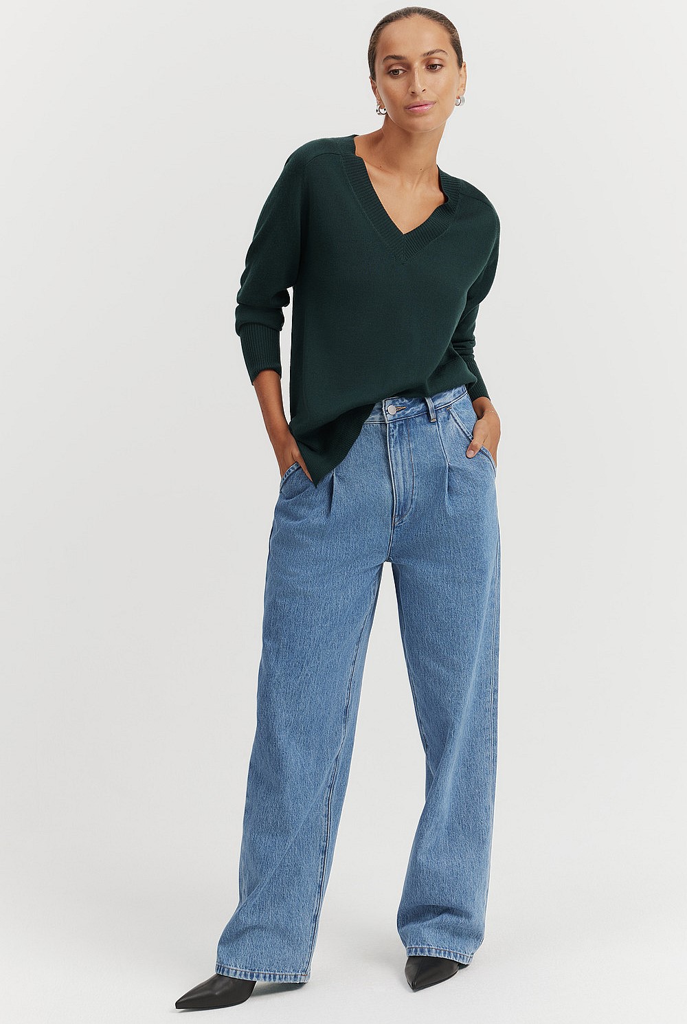 Verified Merino Wool V-neck Knit