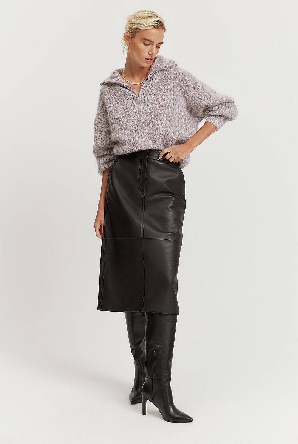Zip Detail Knit