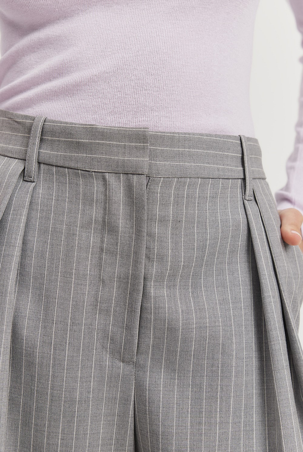 Pinstripe Pleat Pant