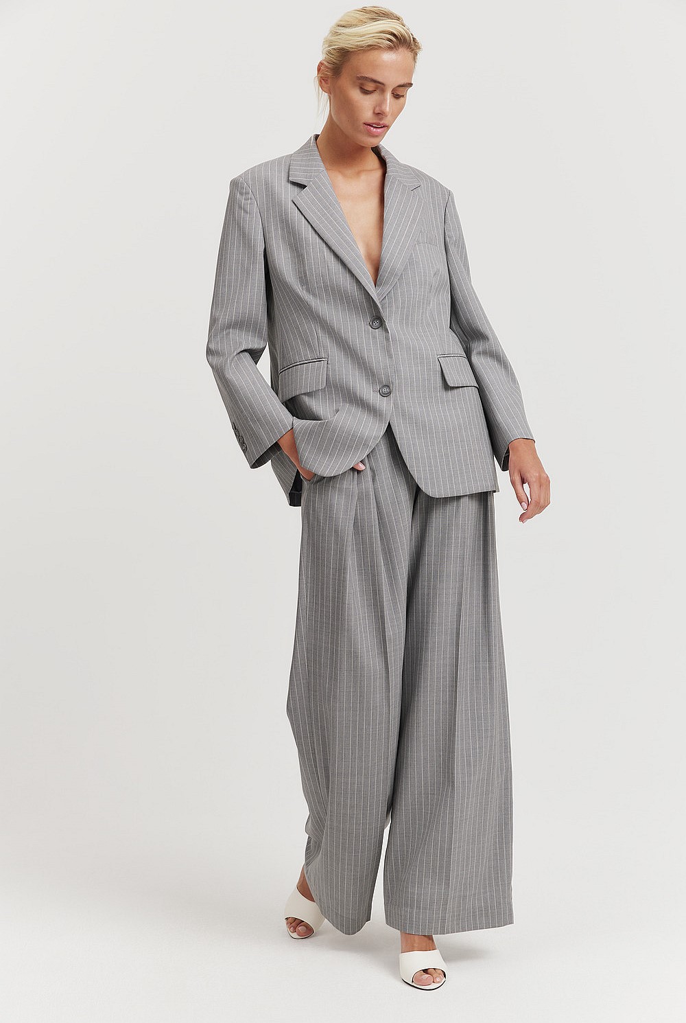 Pinstripe Blazer