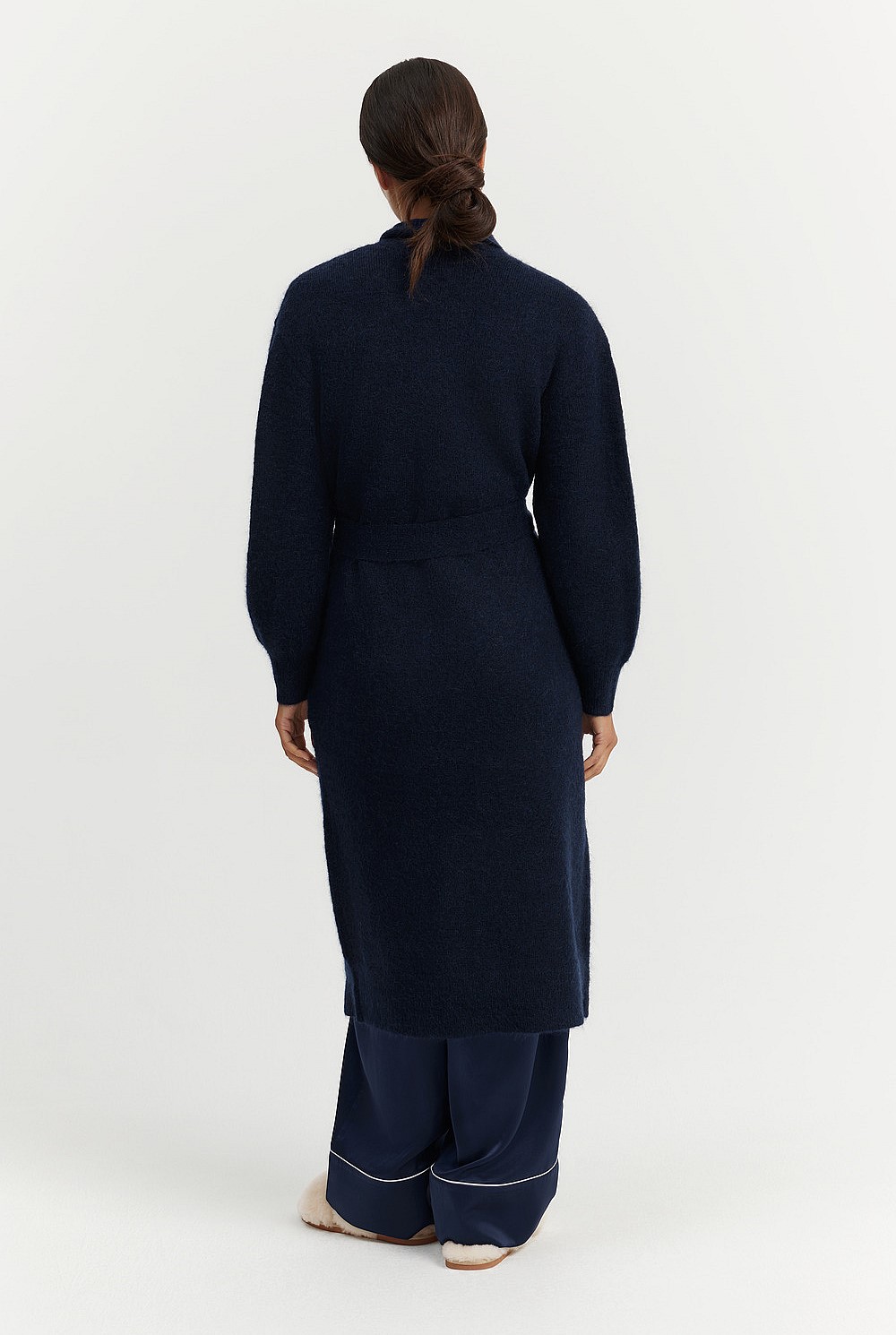 Navy Marle Knit Robe - Sleepwear | Country Road
