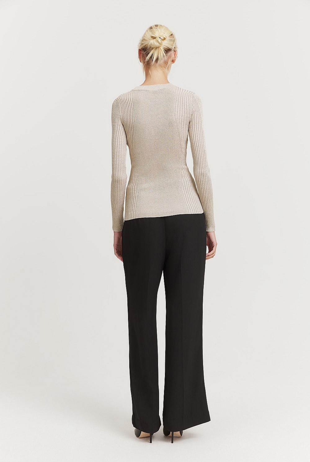 Metallic Long Sleeve Top