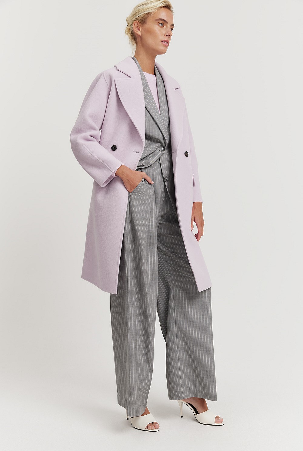 Double-breasted Cocoon Coat