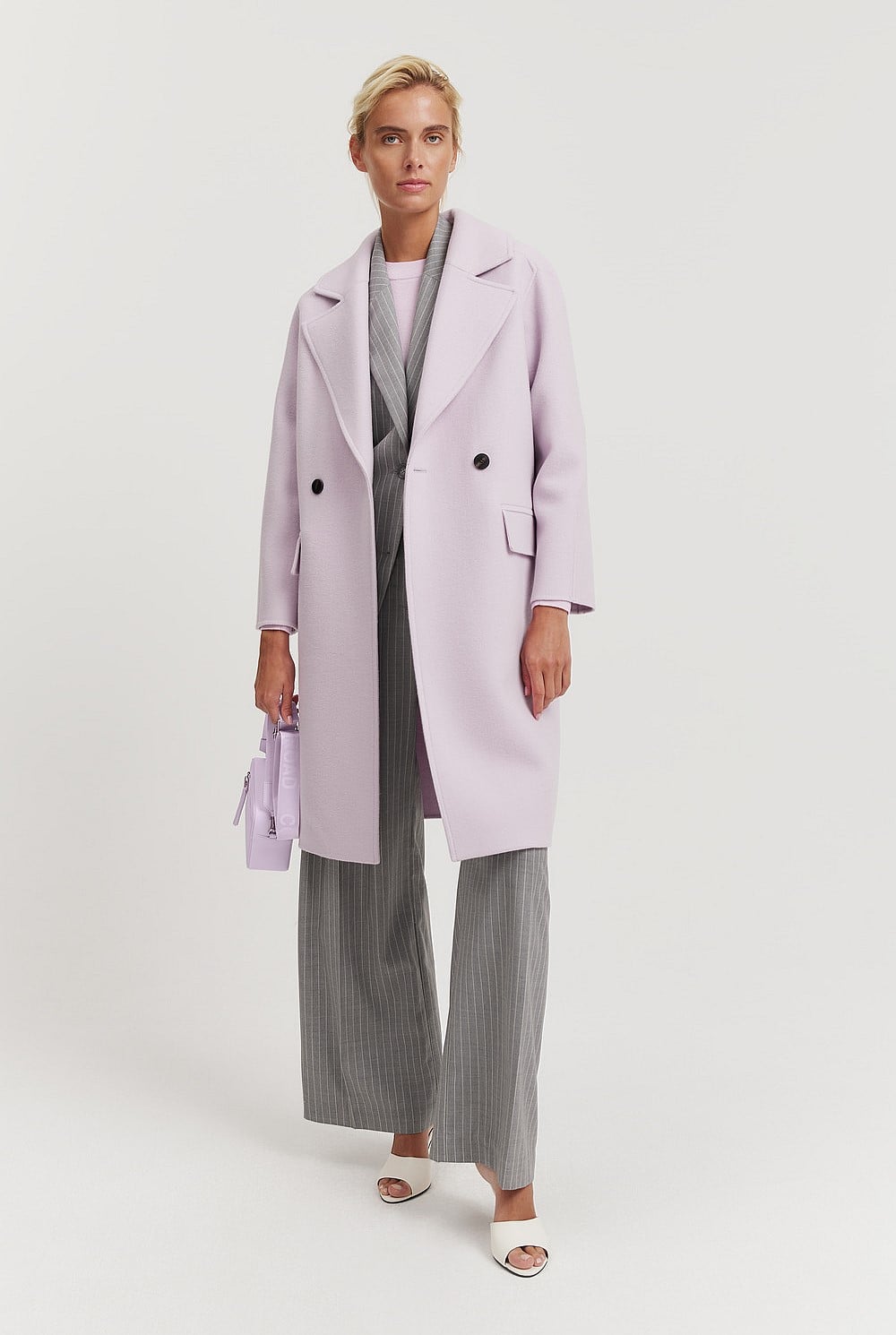 Double-breasted Cocoon Coat