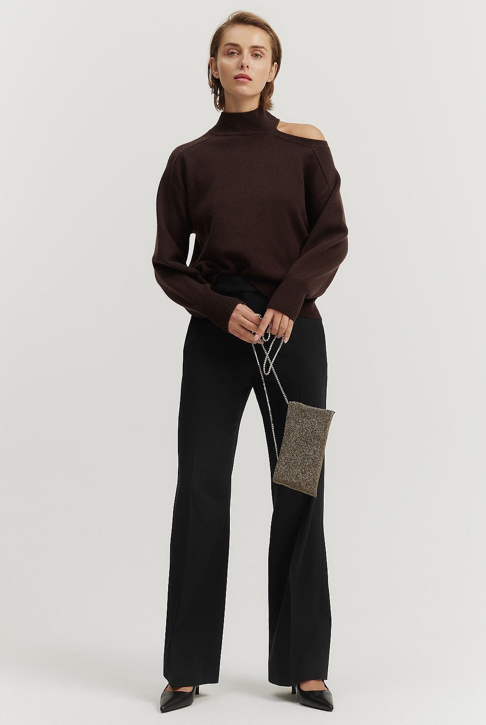 Cashmere Blend Cut-out Soft Knit