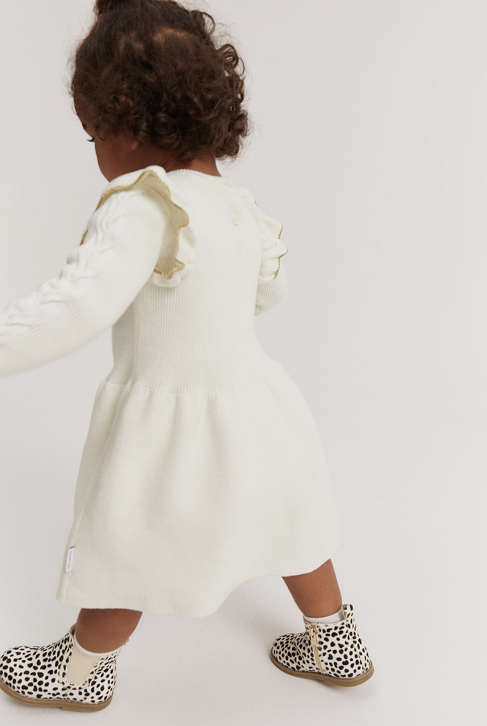 Organically Grown Cotton Pointelle Knit Dress