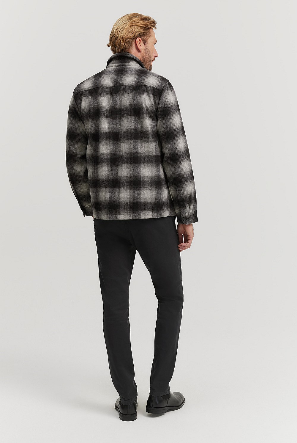 Ombre Wool Blend Shirt Jacket