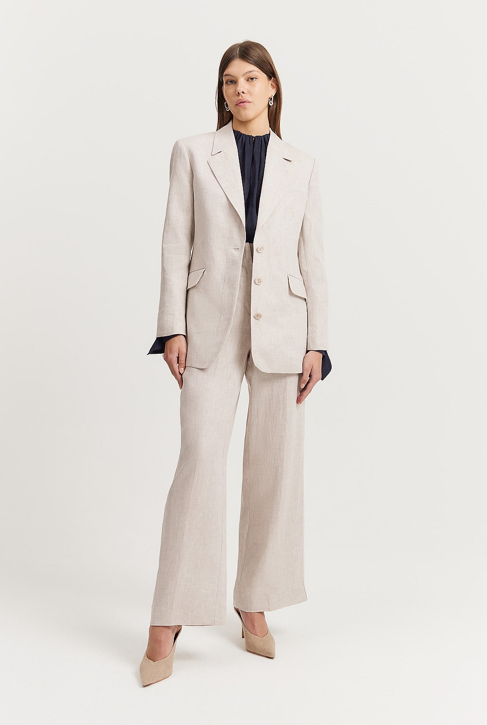 Linen Yarn Dyed Blazer