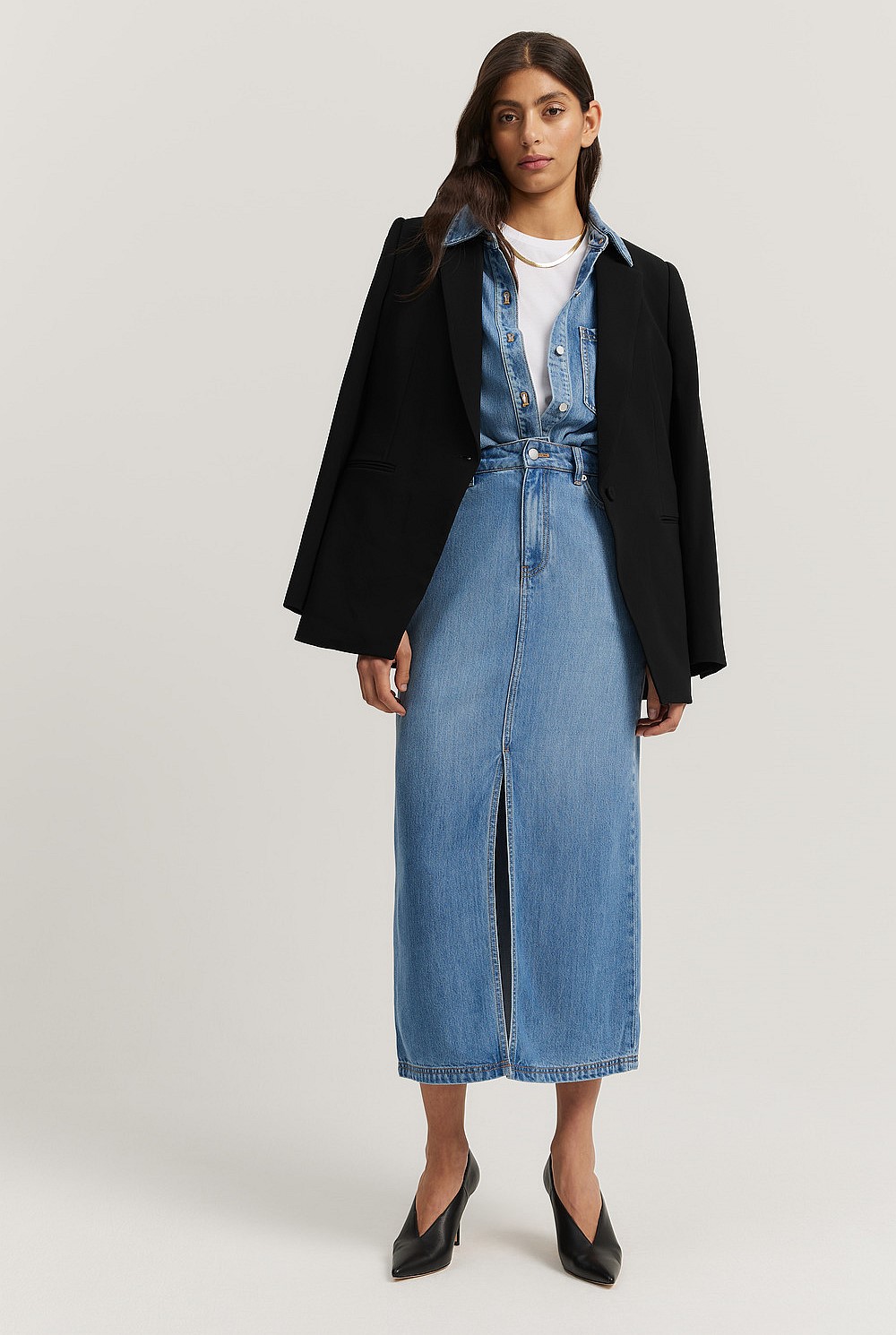 Maxi Denim Skirt