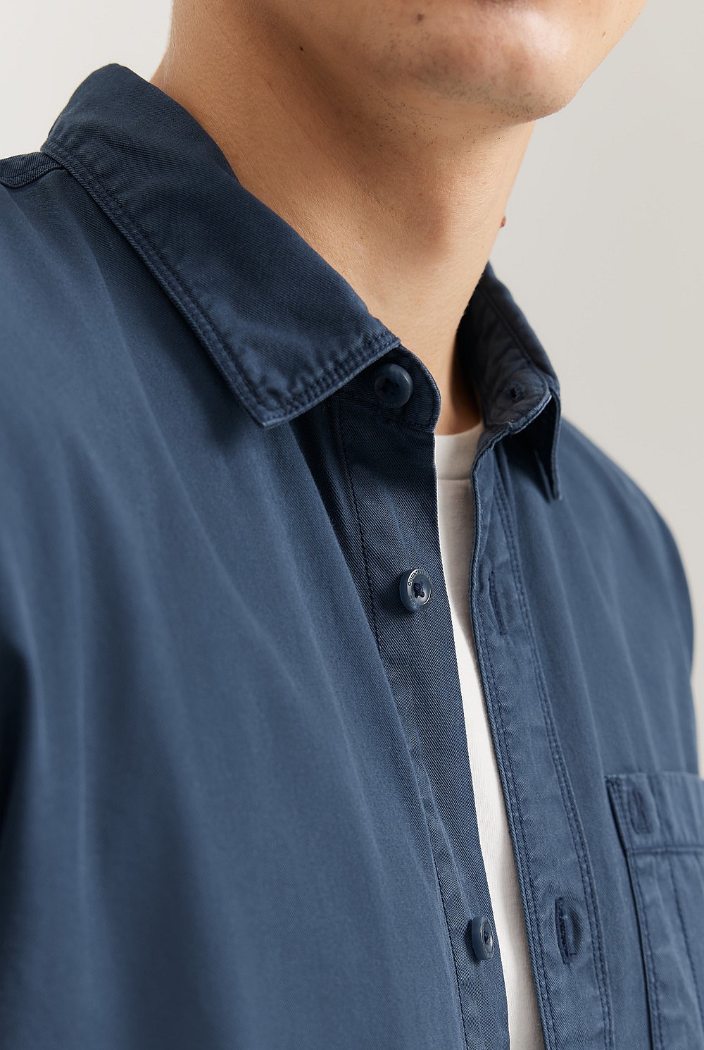 Relaxed Fit Australian Cotton Vintage Wash Shirt