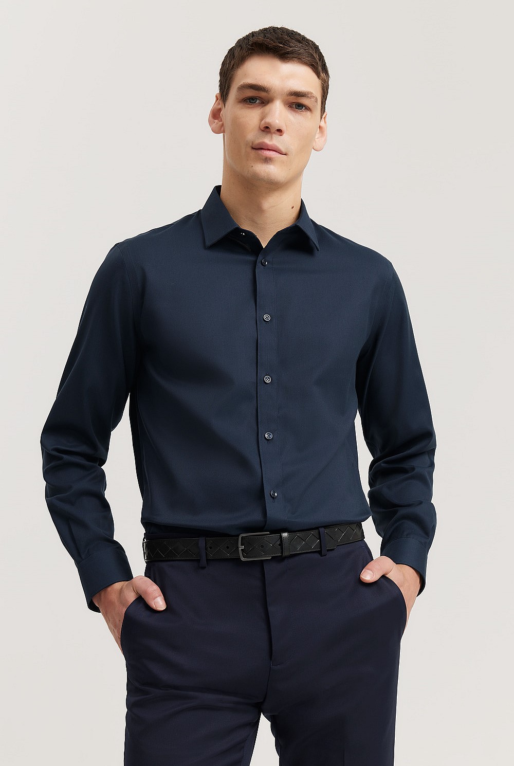 Regular Fit Textured Travel Shirt