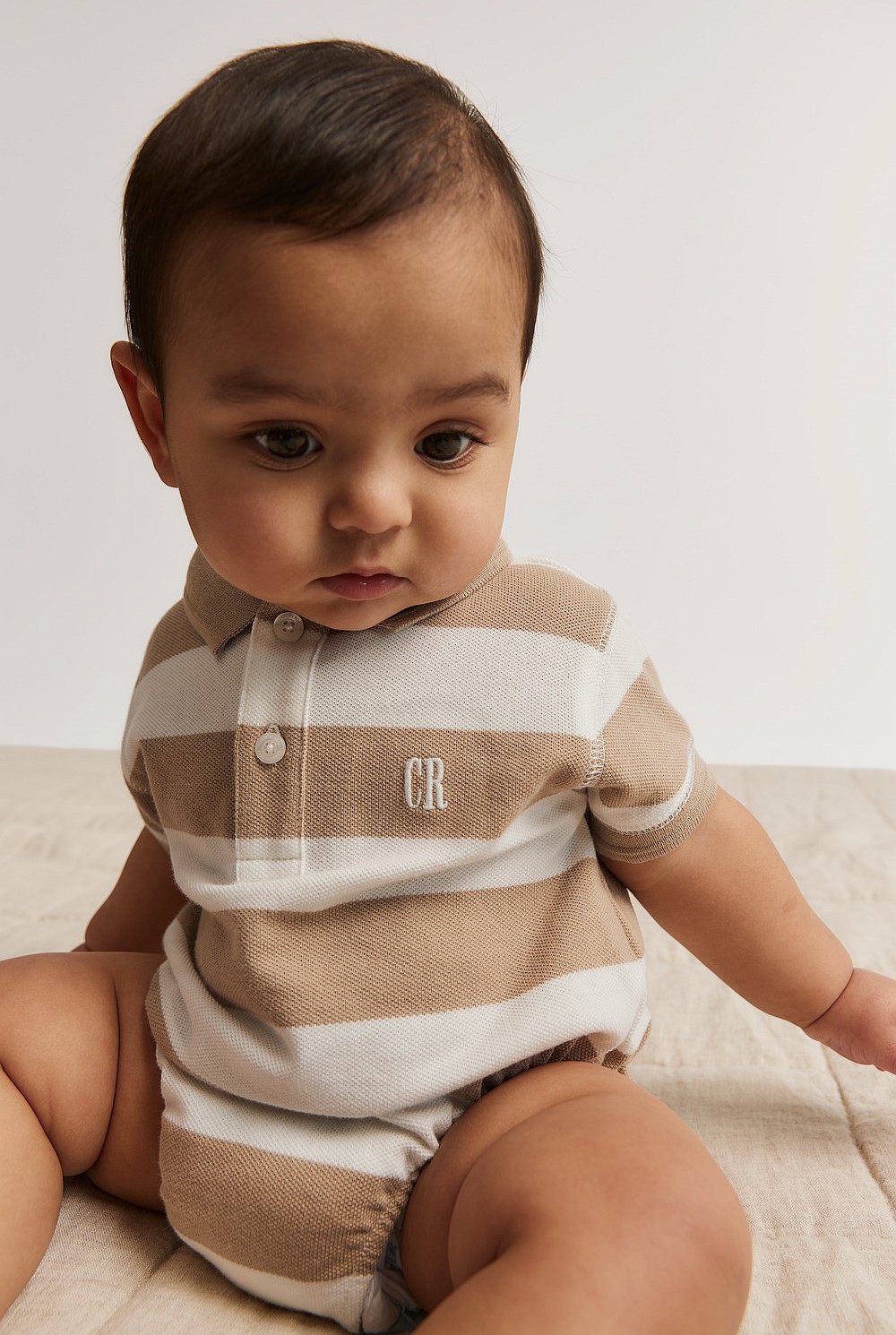 Organically Grown Cotton Polo Bodysuit