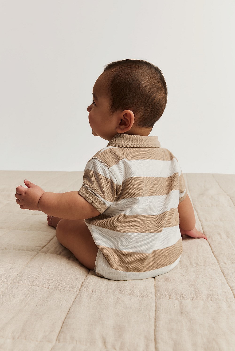 Organically Grown Cotton Polo Bodysuit