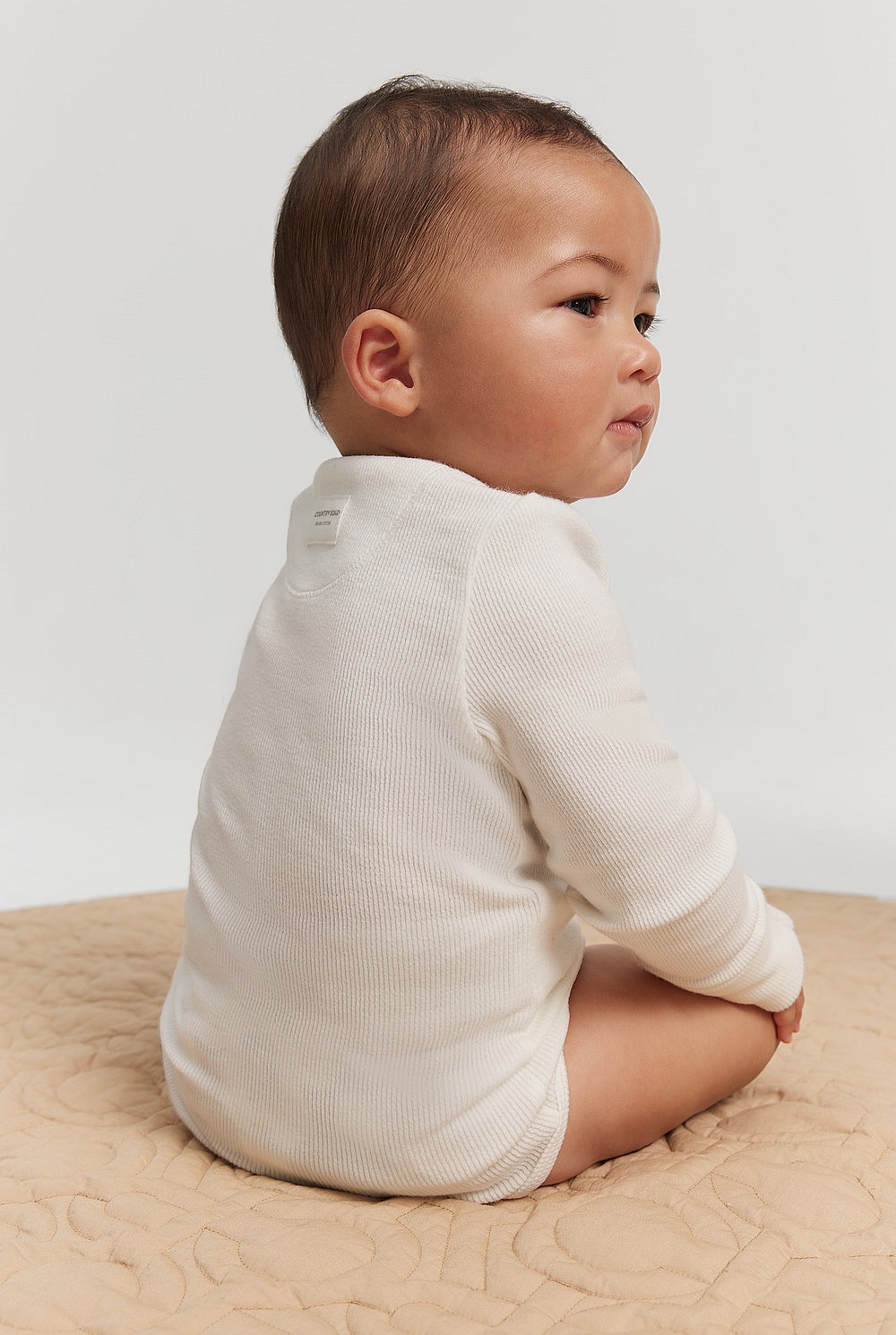 Organically Grown Cotton Rib Long Sleeve Bodysuit