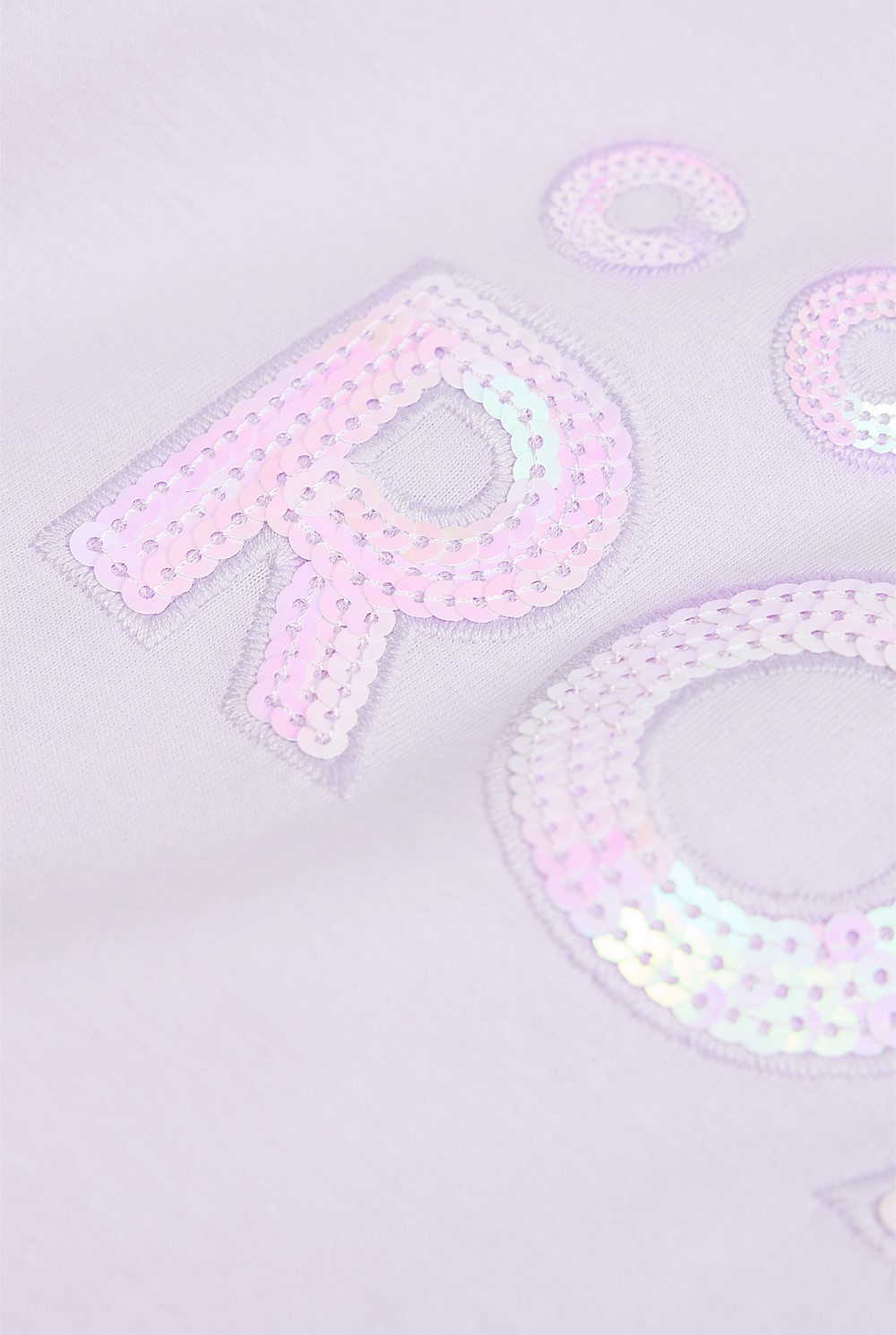 Organically Grown Cotton Sequin Logo T-Shirt