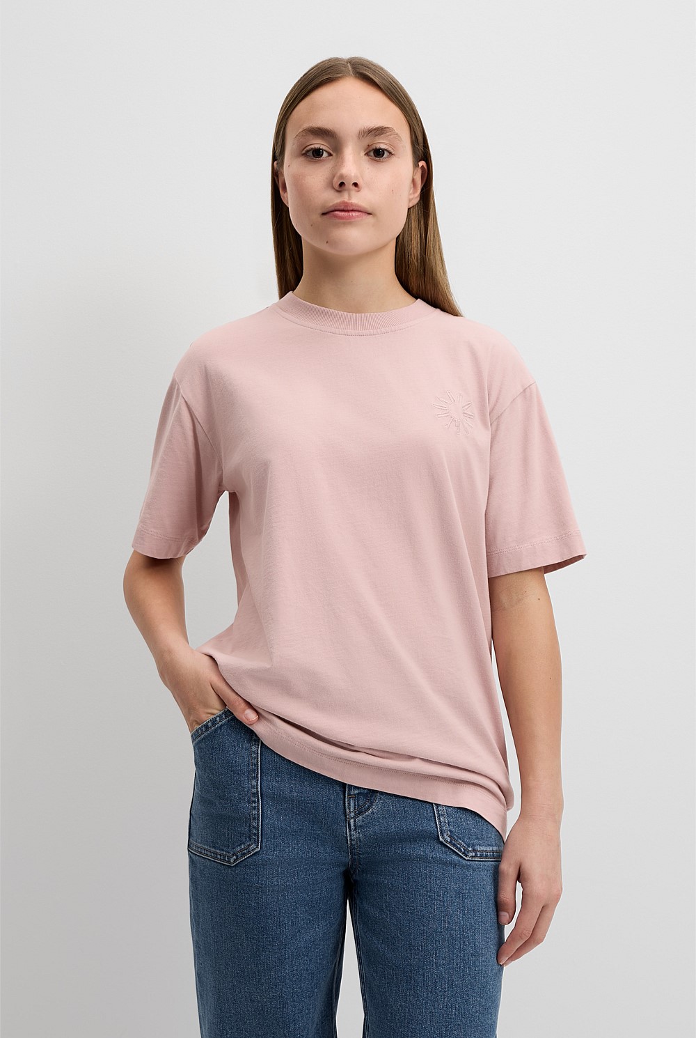 Teen Recycled Cotton Blend Logo Oversized T-Shirt