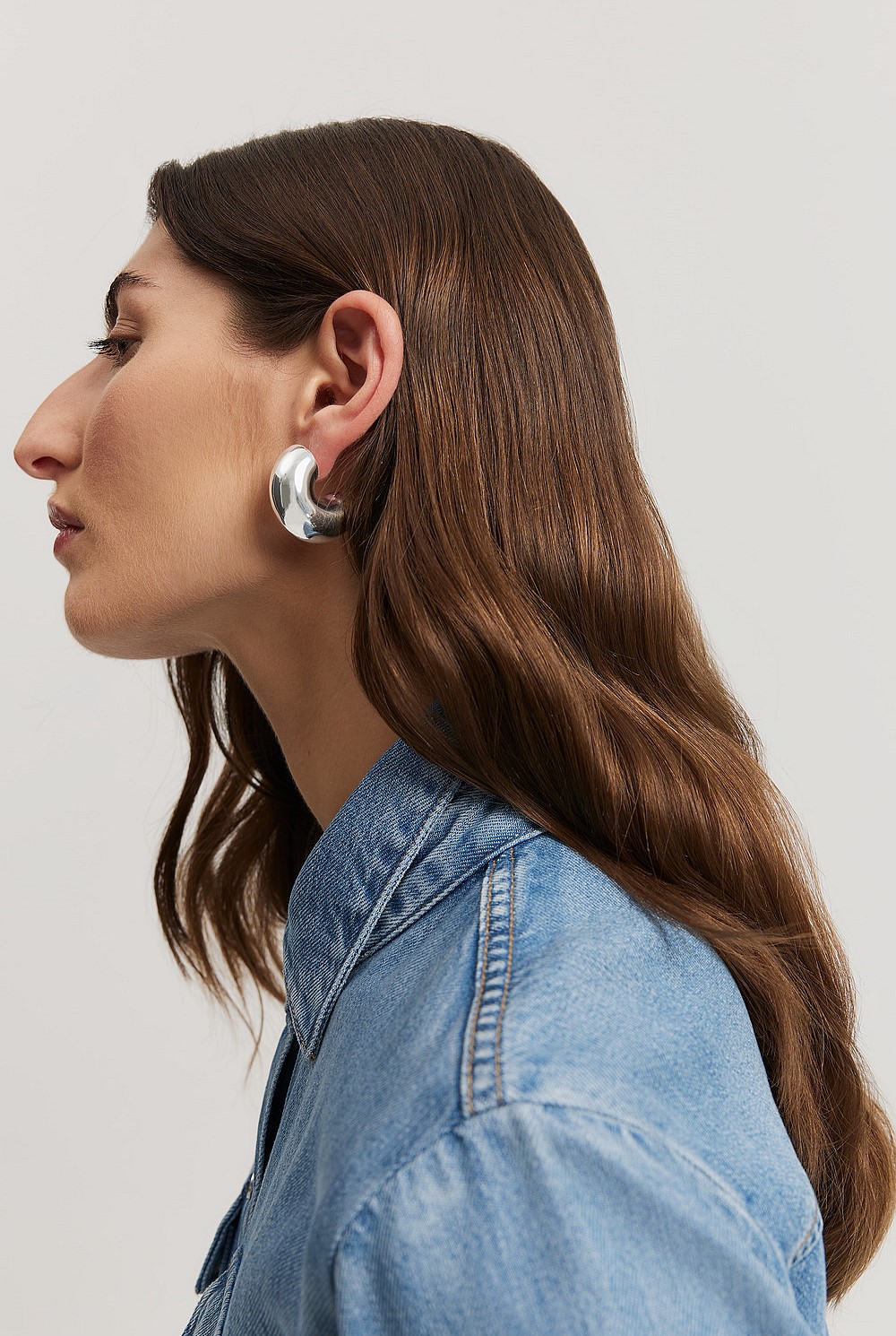 Statement Round Hoop Earring