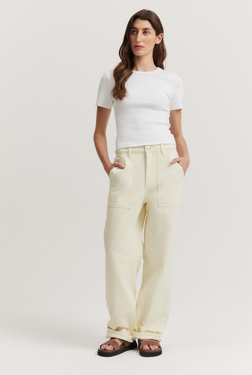 Cotton Crop Fitted T-Shirt