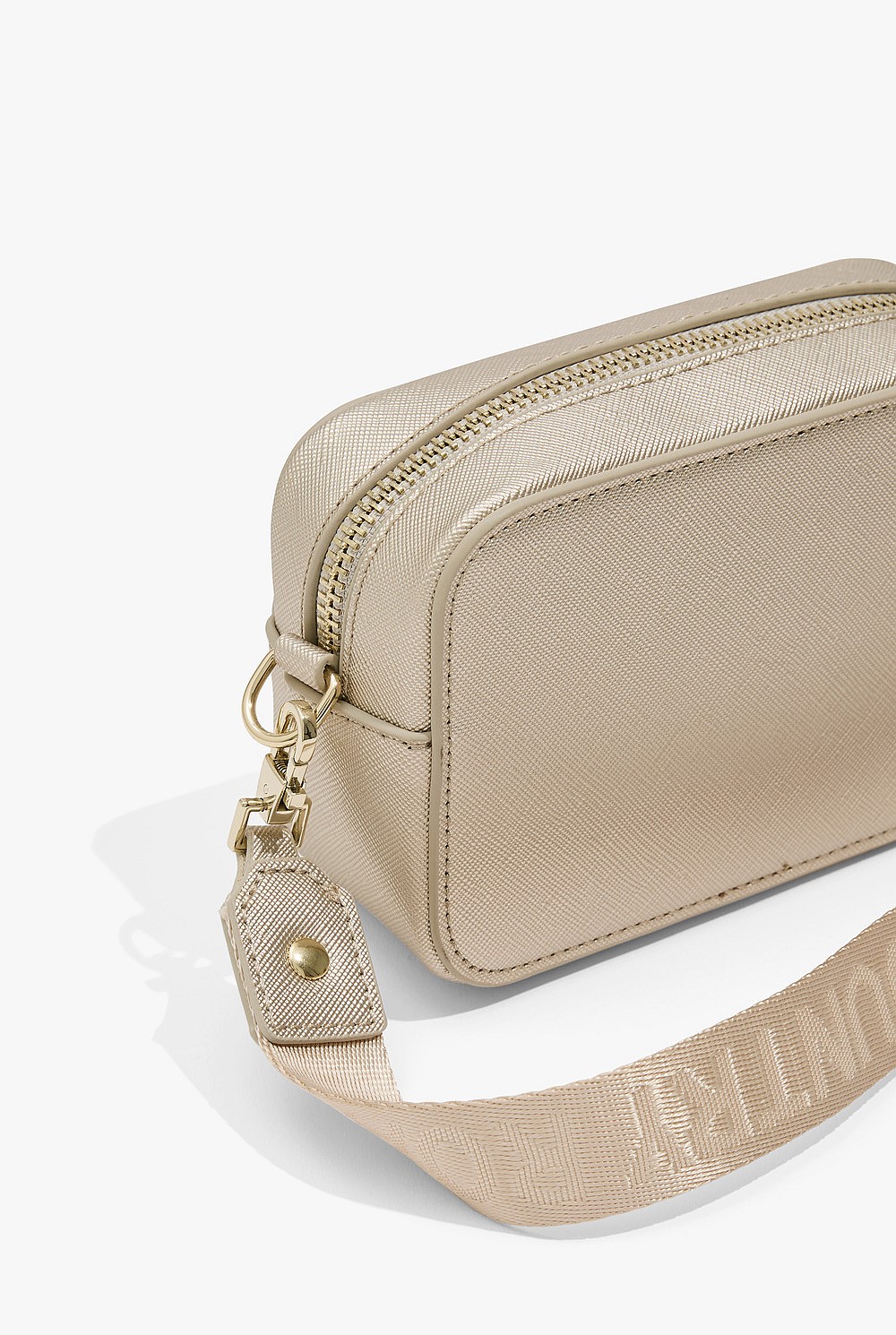 Recycled Polyester Blend Logo Crossbody Bag