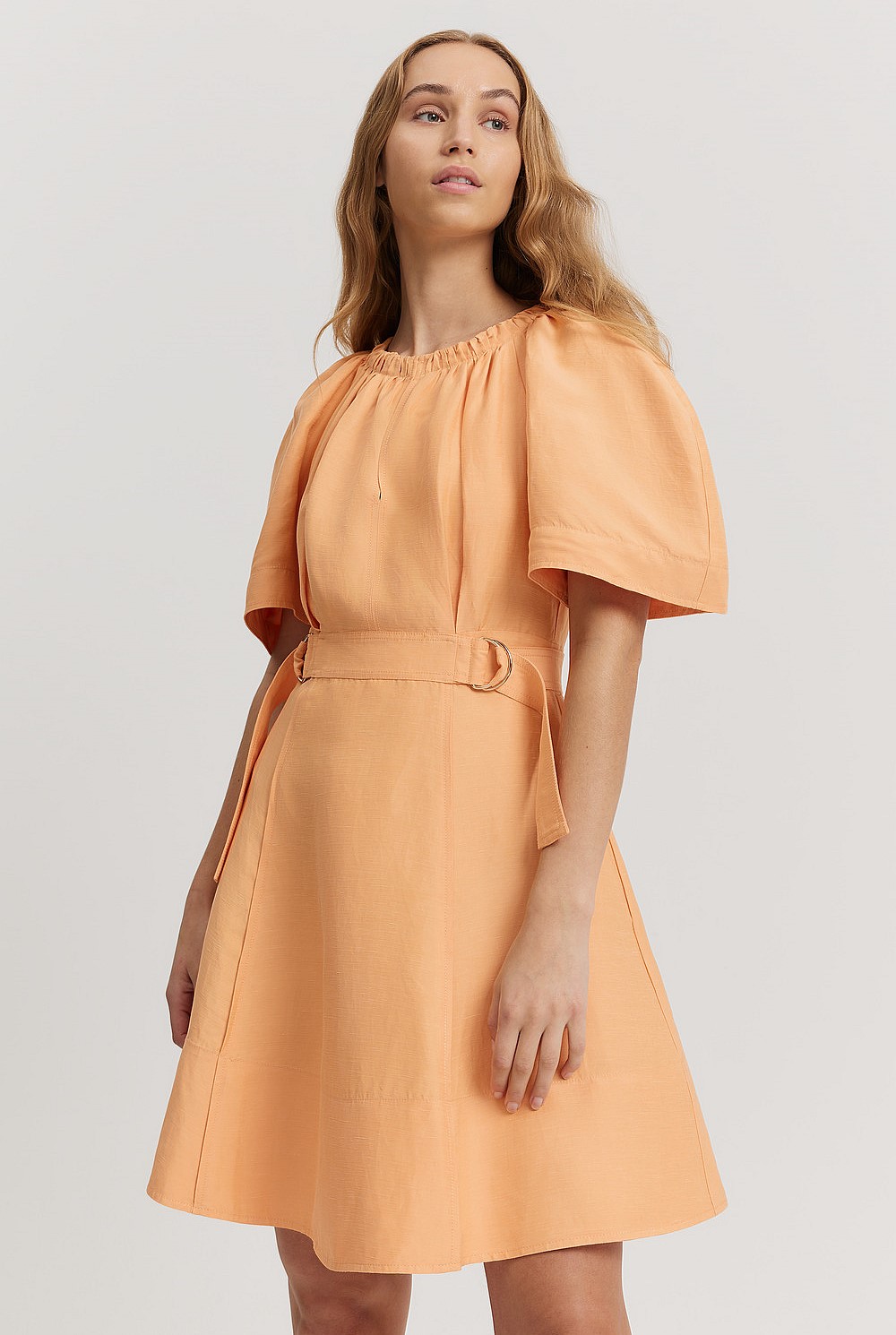 Gathered Neck Mini Dress