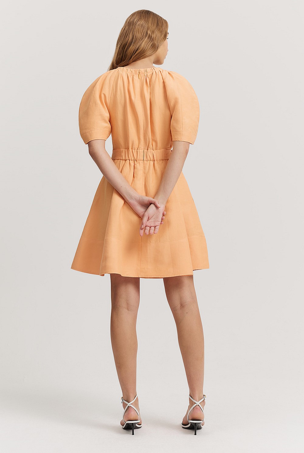 Gathered Neck Mini Dress