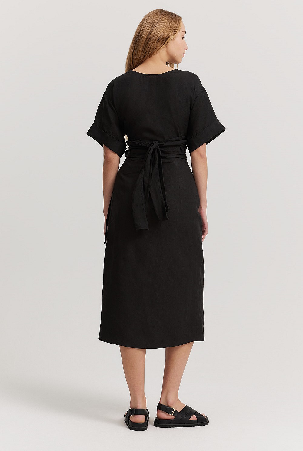 Organically Grown Linen Wrap Blouse