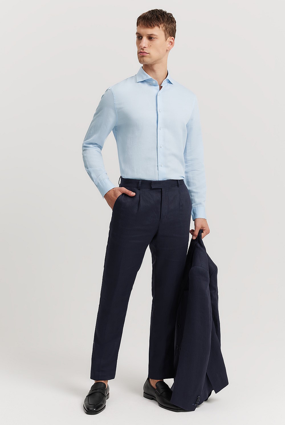 Tailored Fit Cotton Linen Shirt