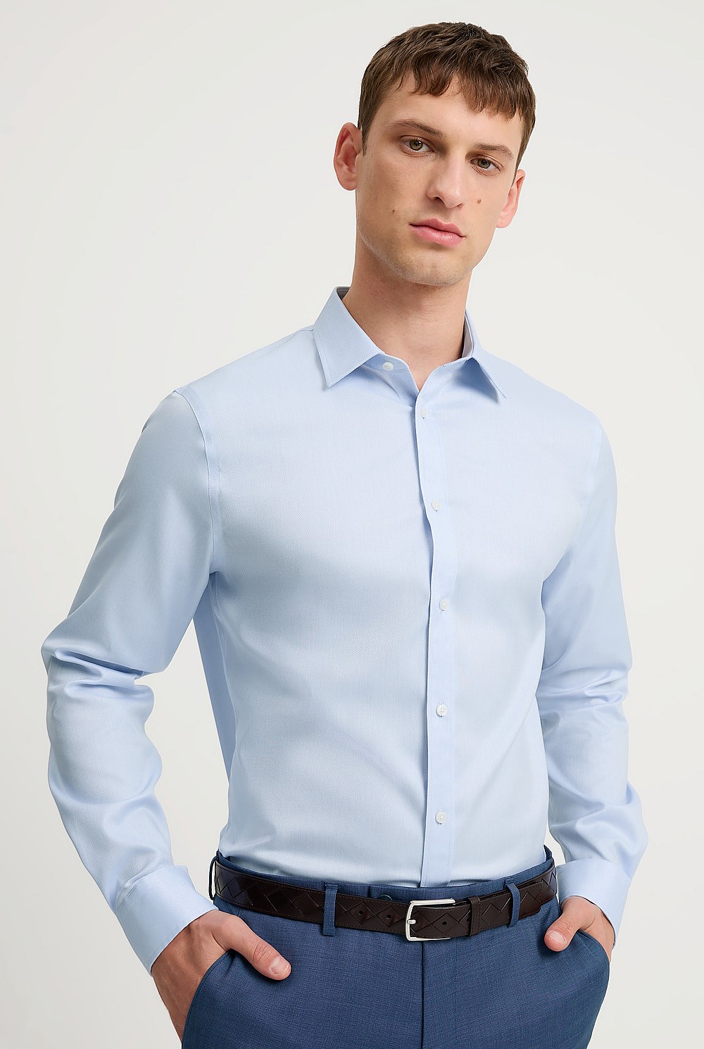 Slim Fit Textured Travel Shirt