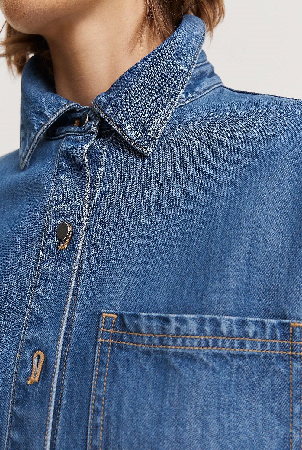 Pocket Detail Denim Shirt