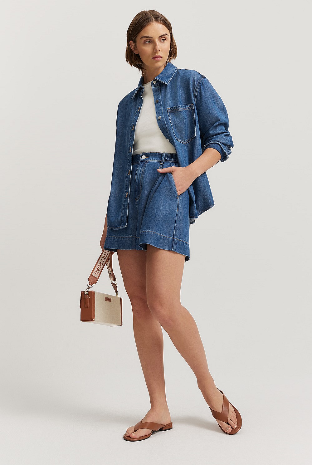Pocket Detail Denim Shirt