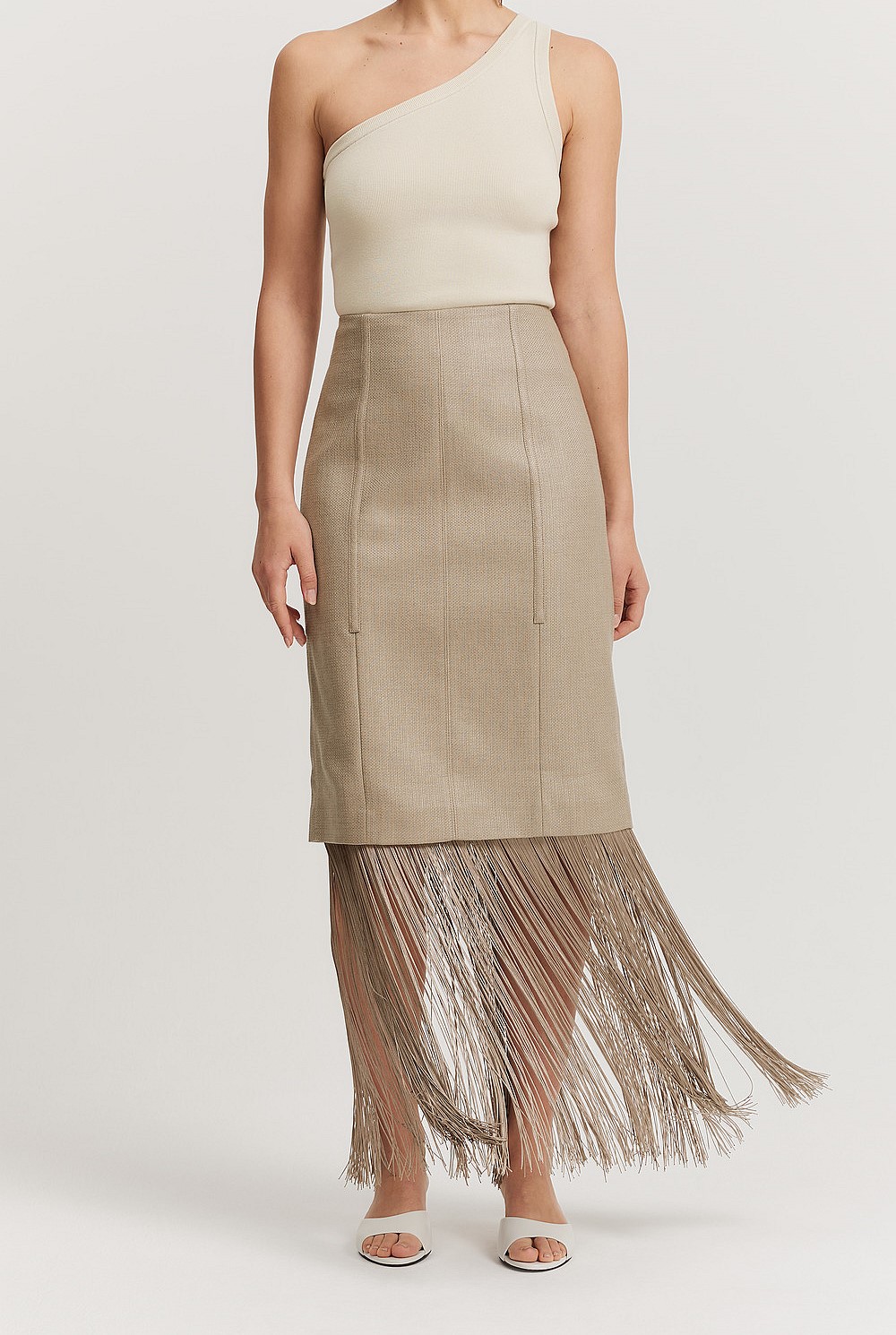 Basket Weave Midi Skirt