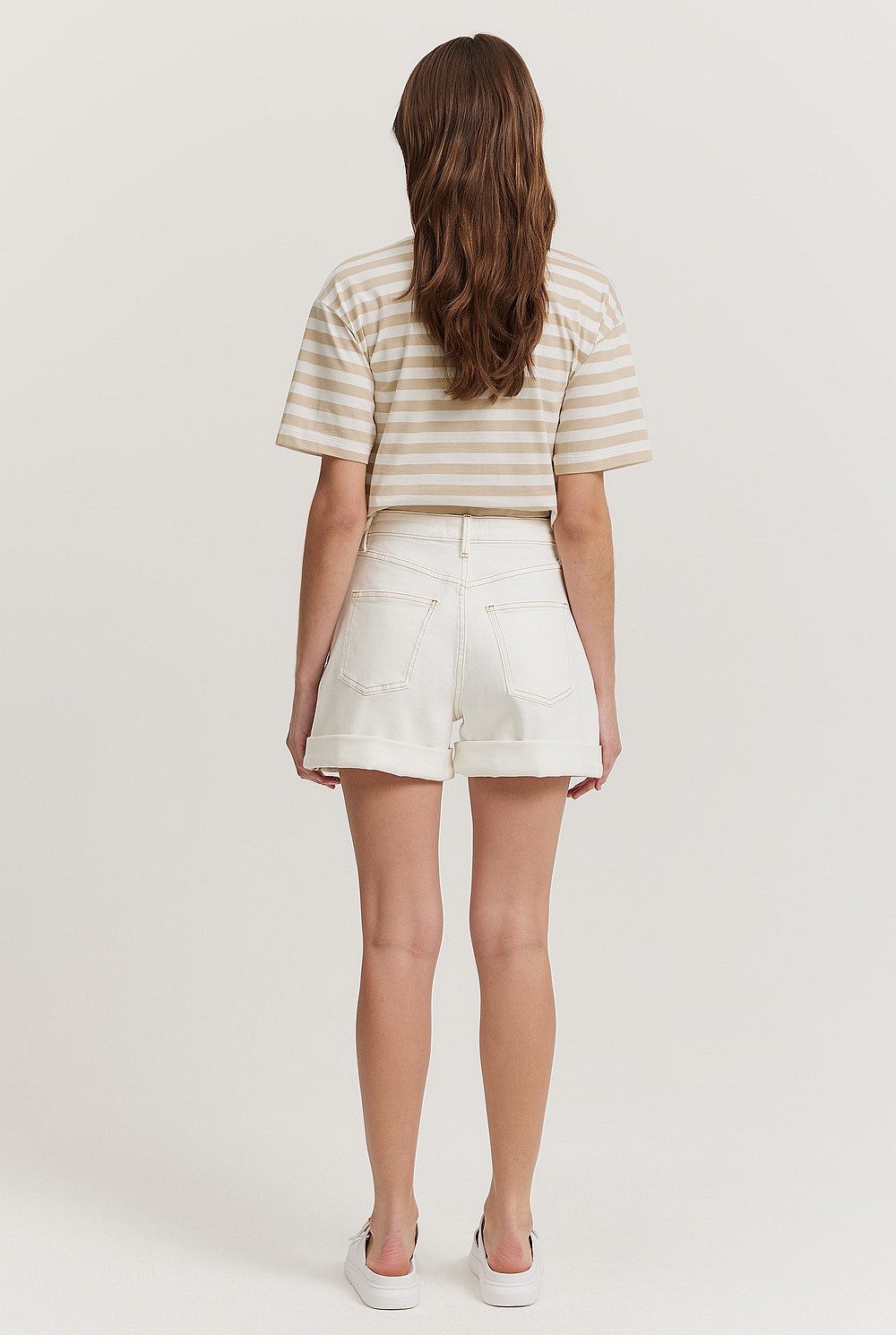 Denim Cuff Detail Short