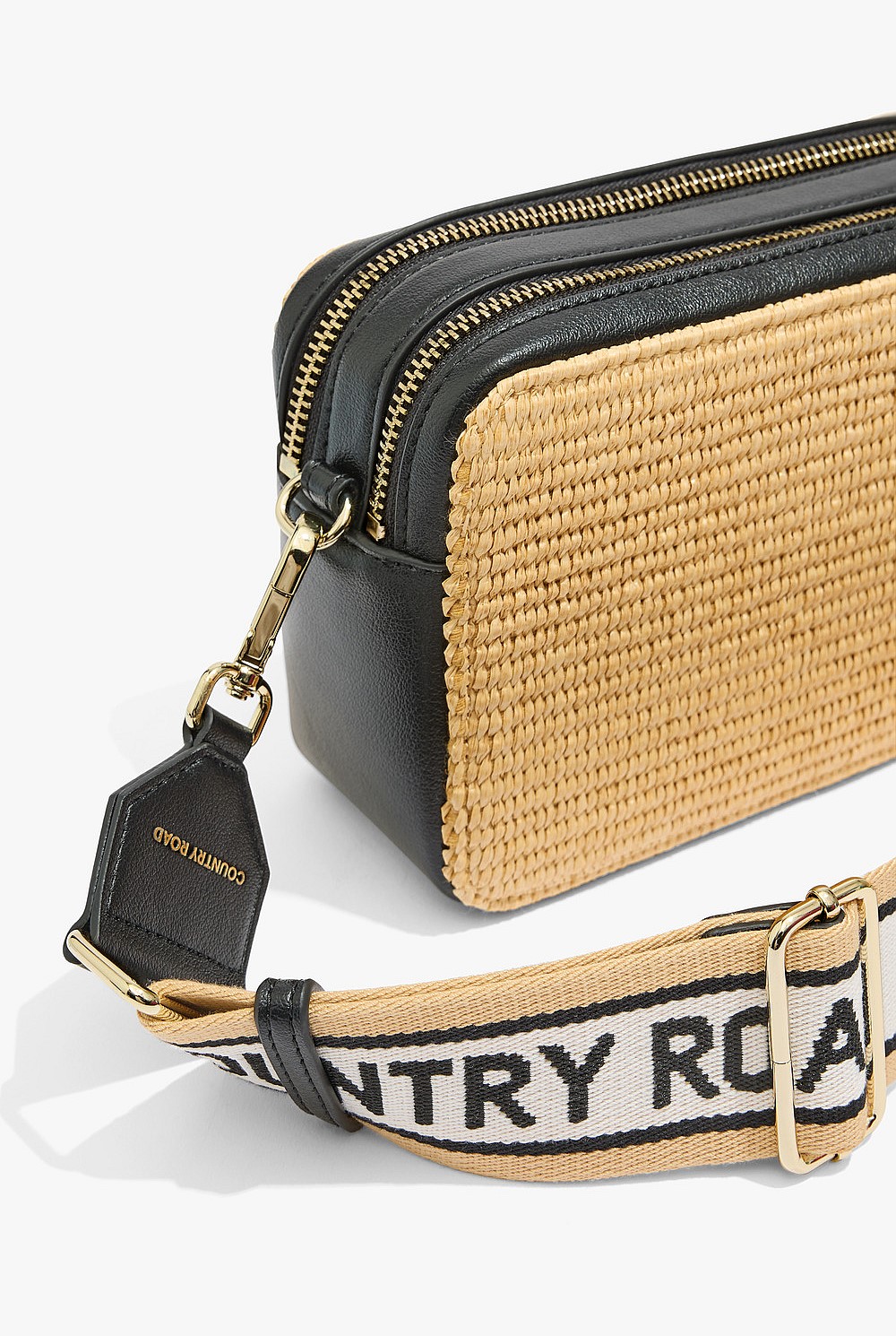 Woven Contrast Camera Bag