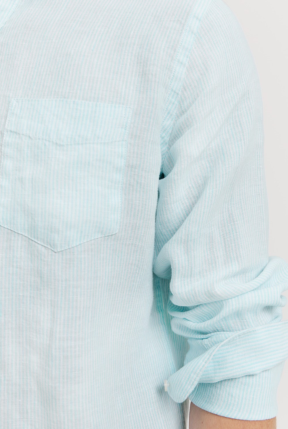 Regular Fit Organically Grown Linen Stripe Shirt