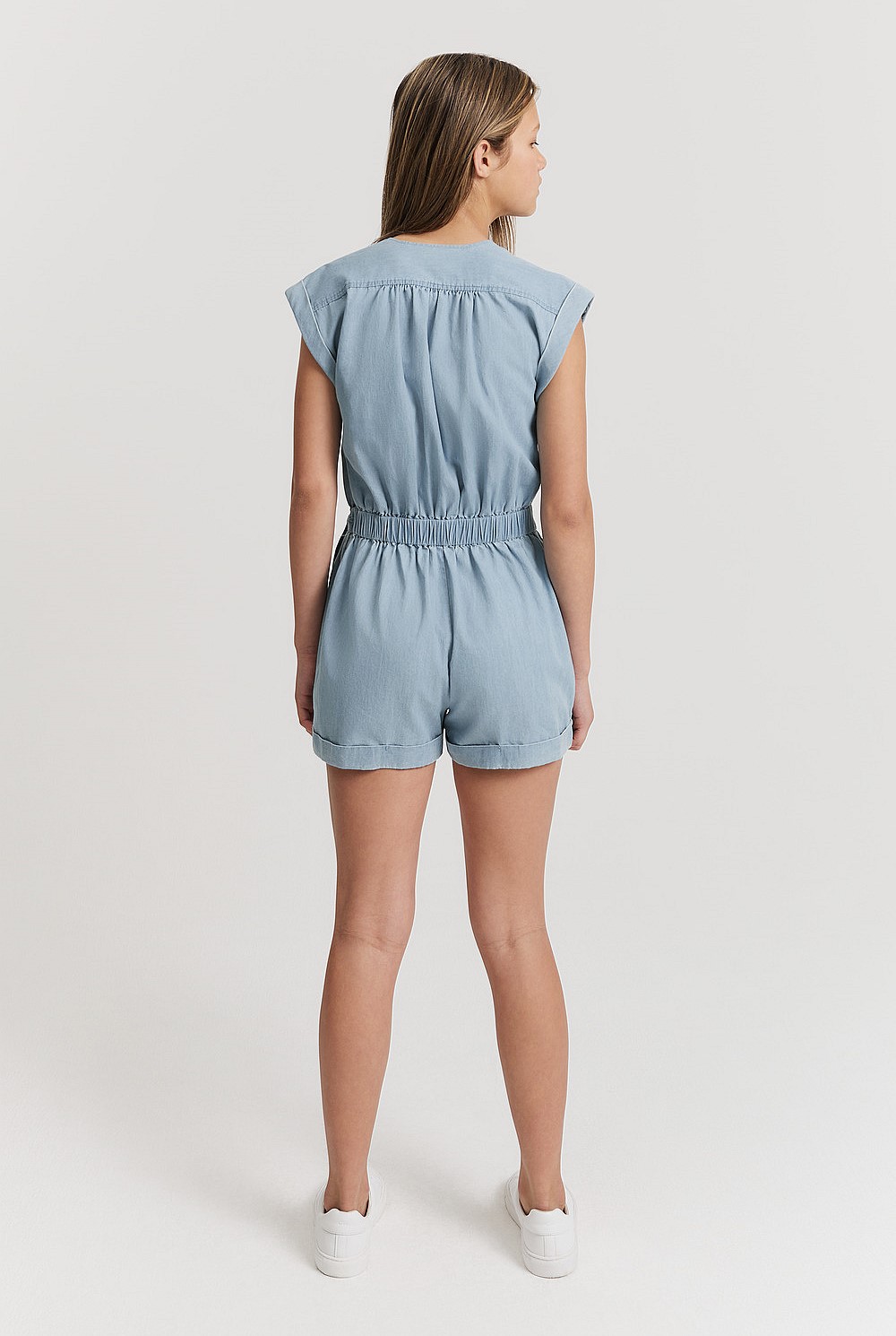 Teen Organically Grown Cotton Tie Wrap Jumpsuit