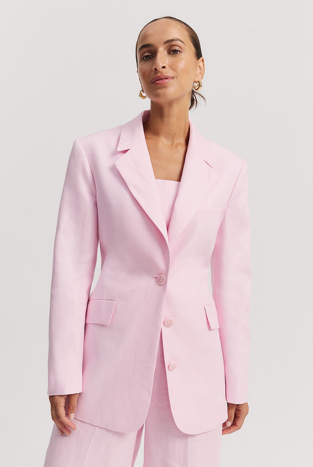 Organically Grown Linen Yarn Dyed Blazer