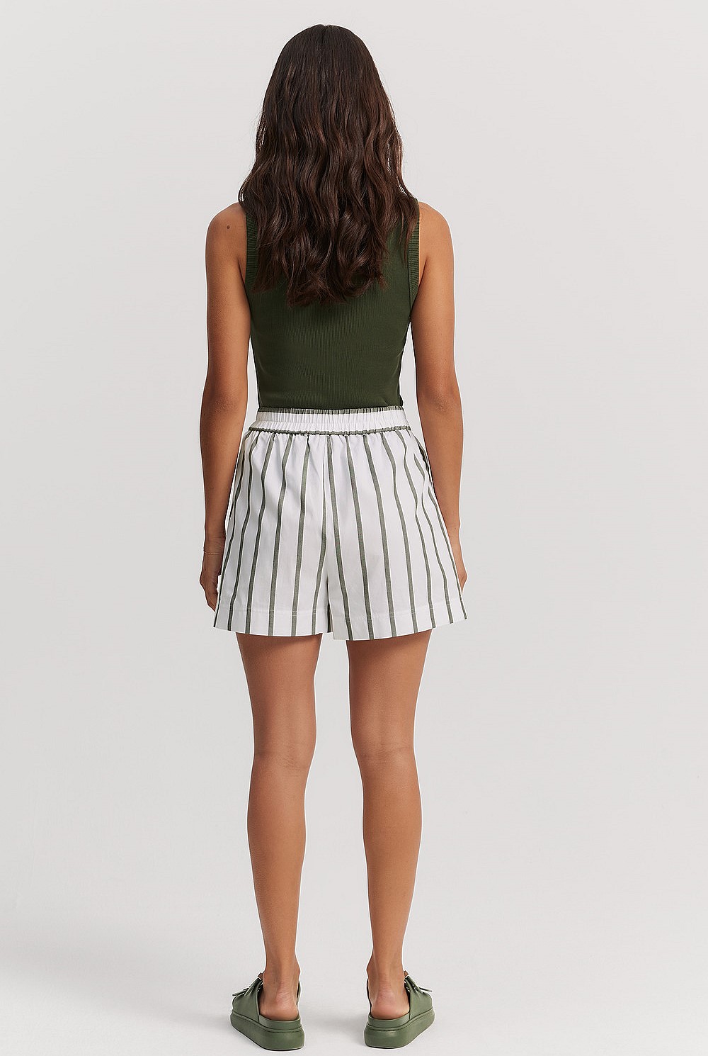 Cotton Stripe Oxford Short