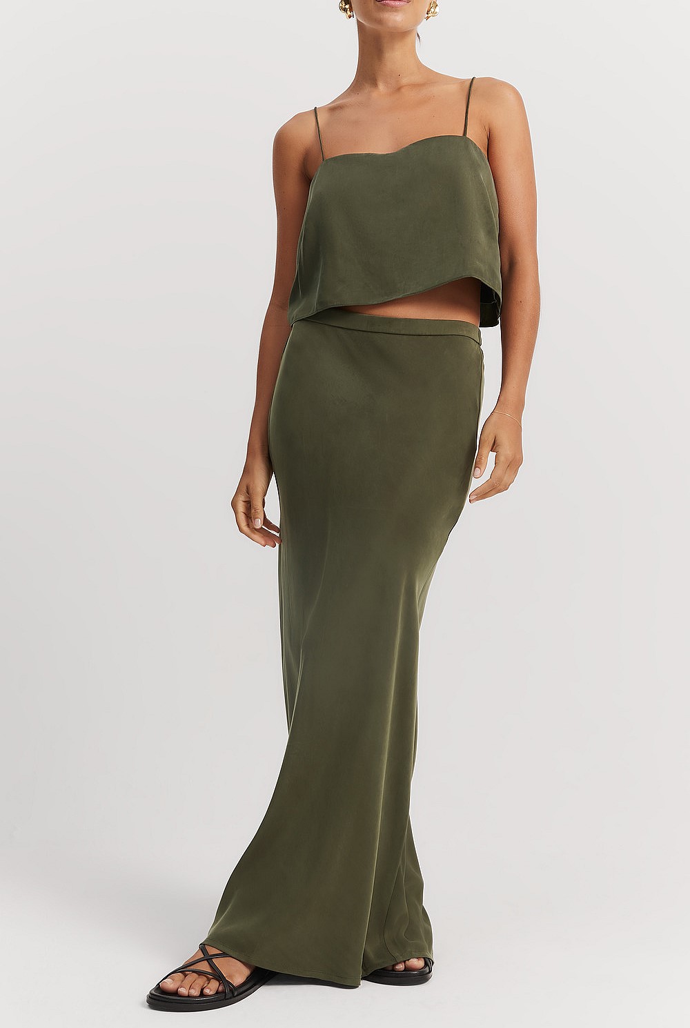 Pull-On Cupro Skirt