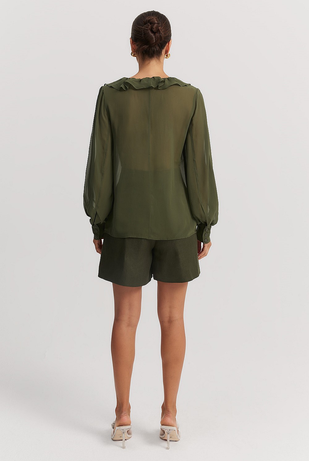 Silk Ruffle Dinner Blouse