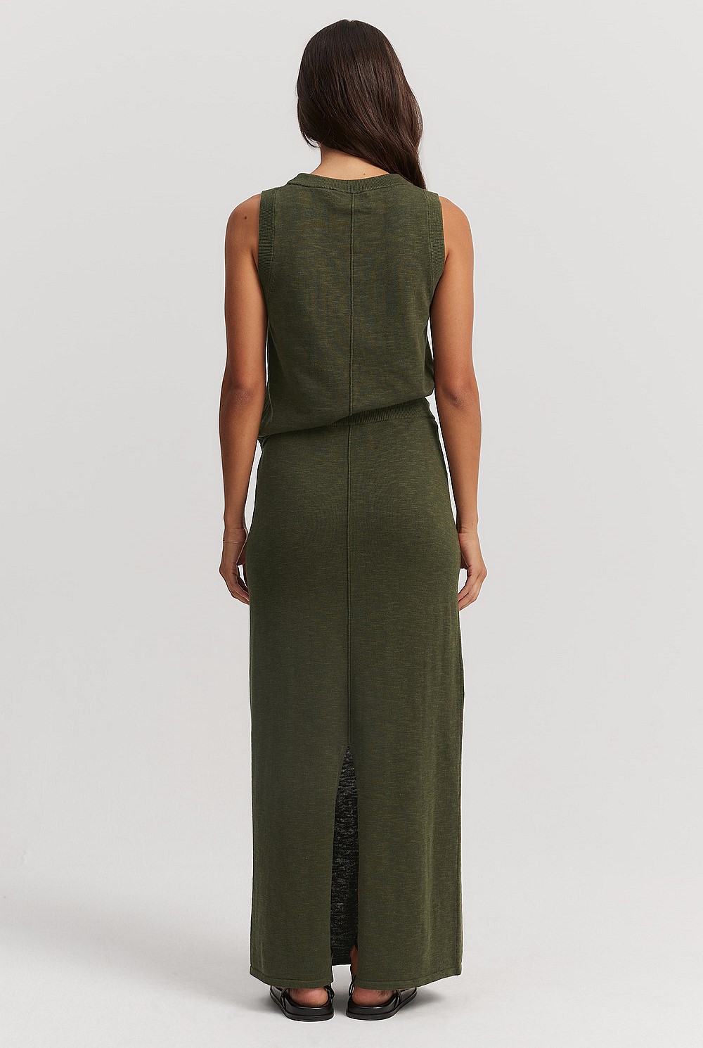 Organically Grown Cotton Linen Maxi Skirt
