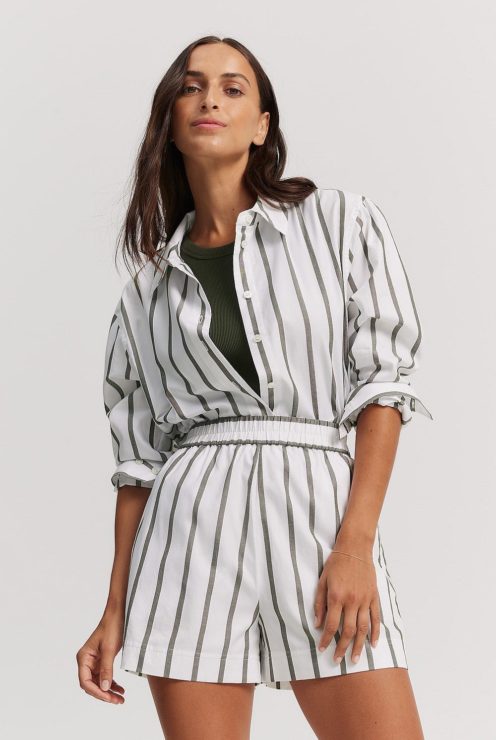Cotton Stripe Oxford Shirt