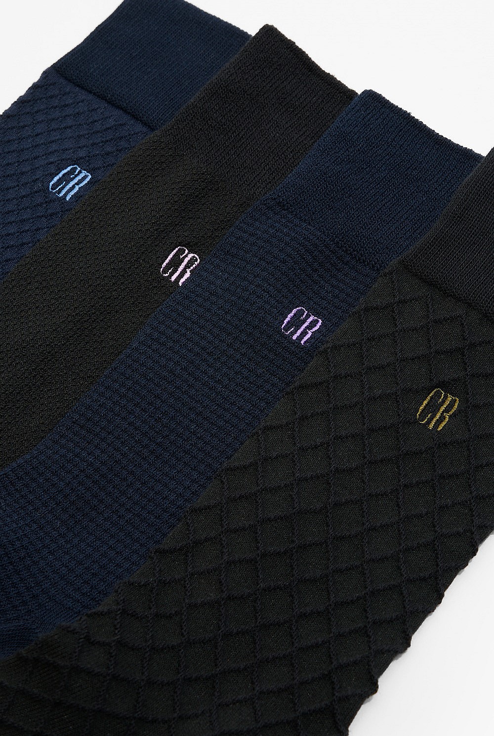Australian Cotton Blend Textured Sock Pack of 4