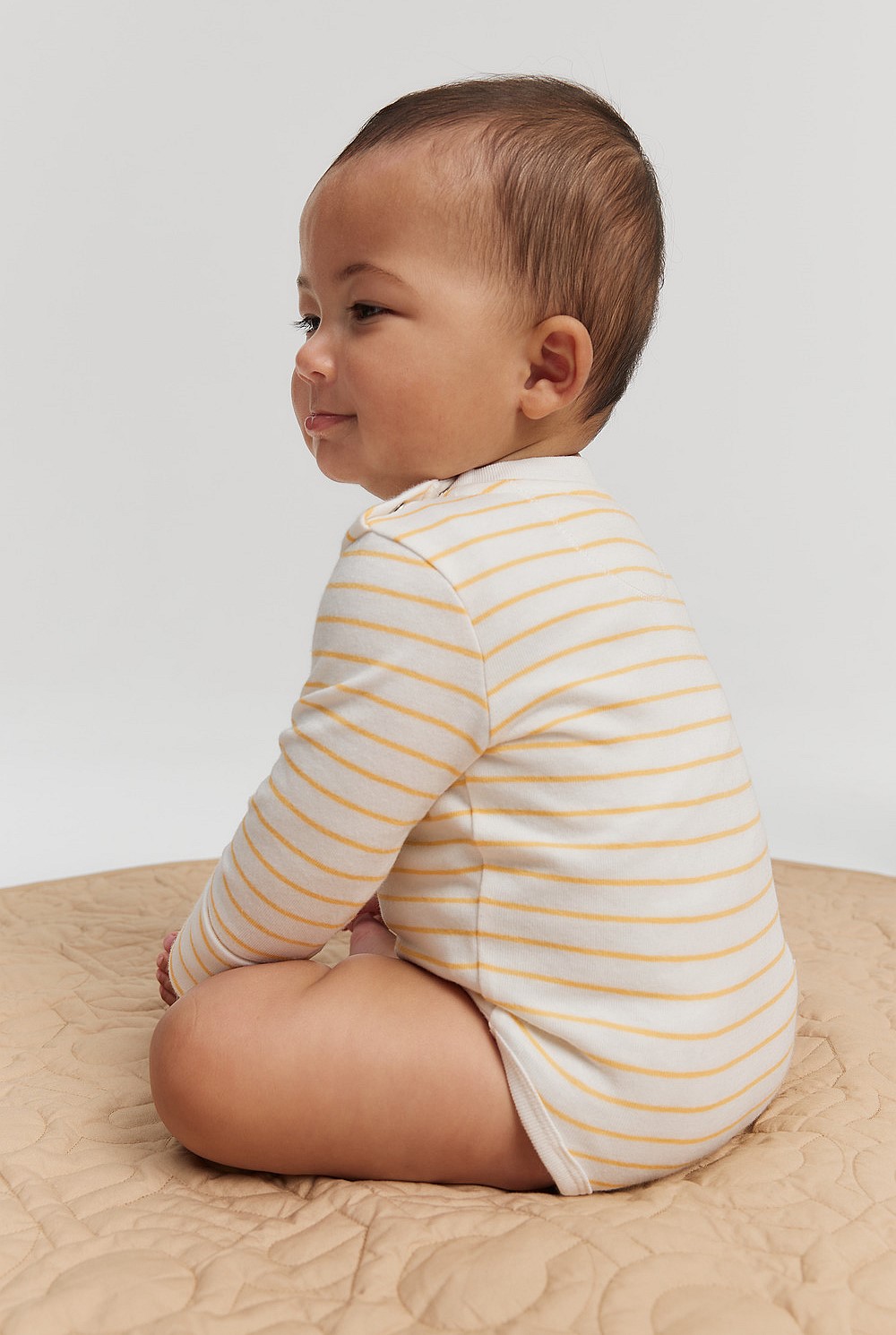 Organically Grown Cotton Heritage Long Sleeve Bodysuit