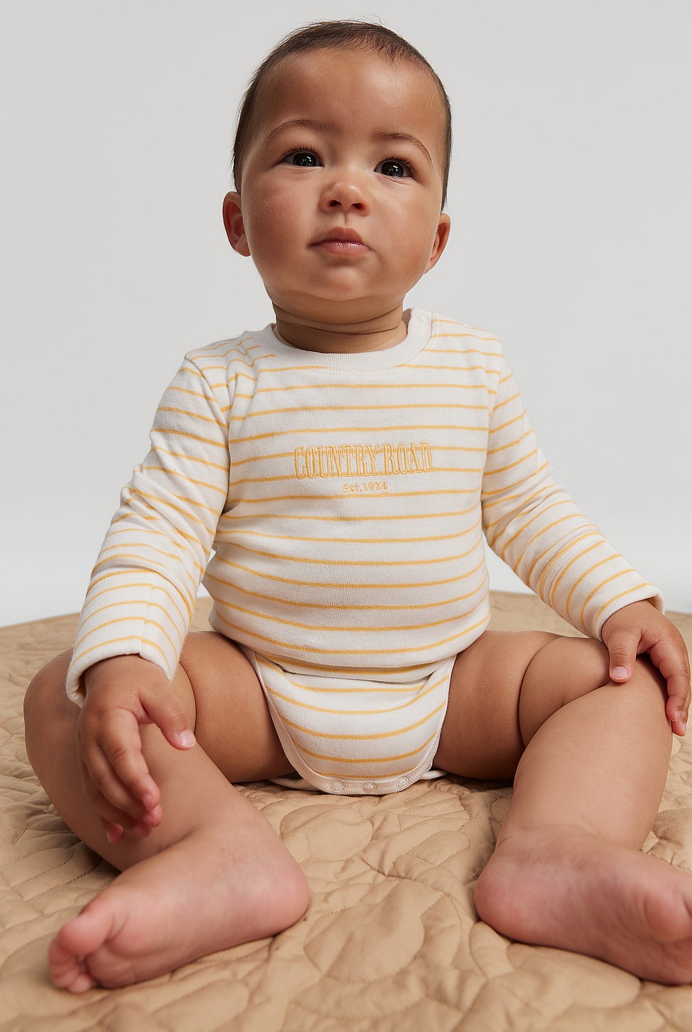 Organically Grown Cotton Heritage Long Sleeve Bodysuit