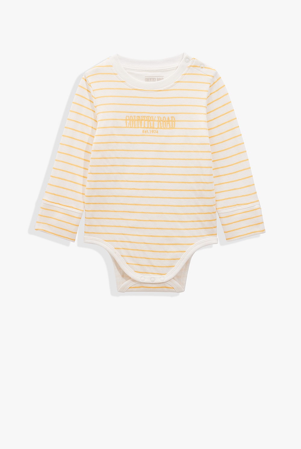 Organically Grown Cotton Heritage Long Sleeve Bodysuit