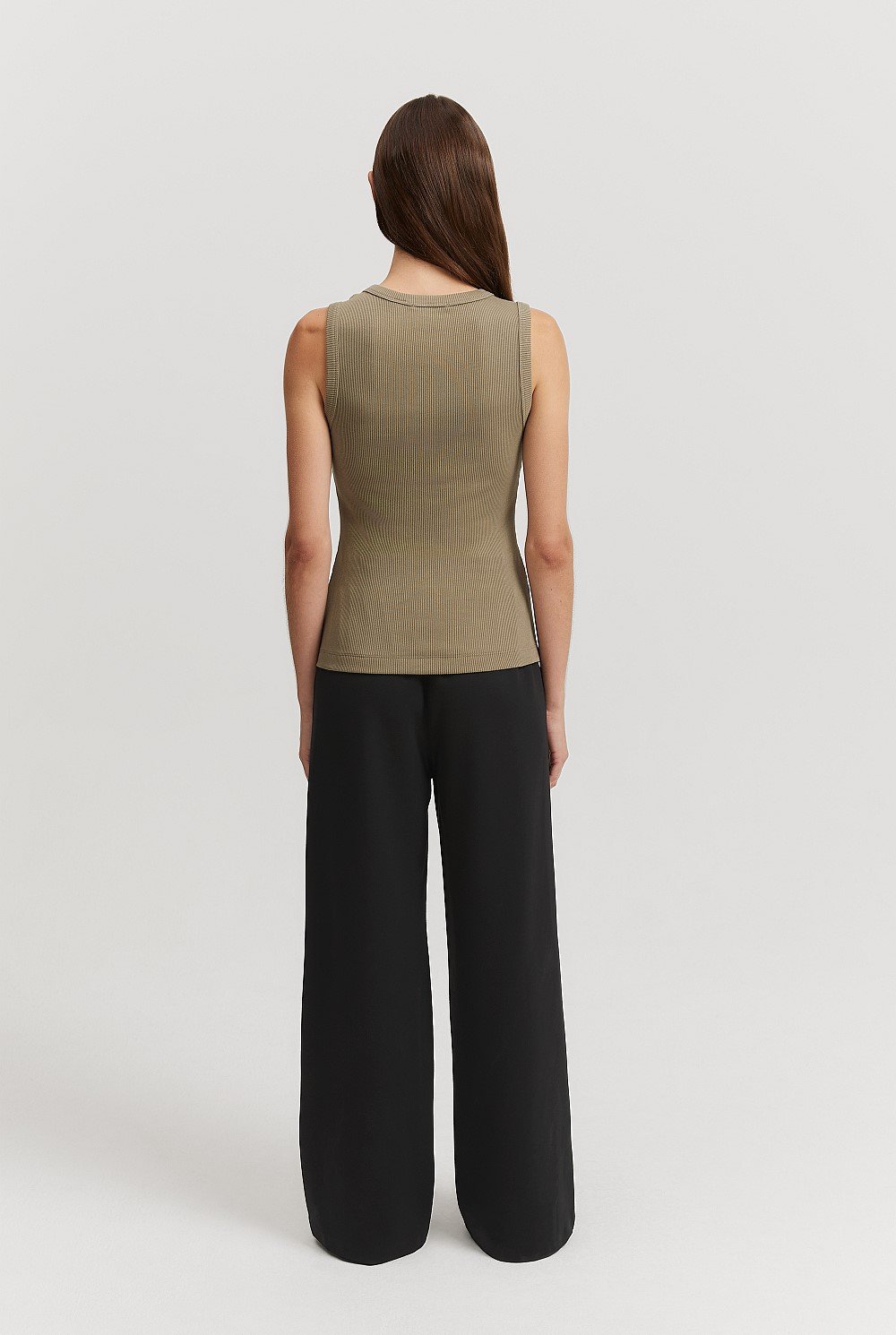 High Neck Rib Tank