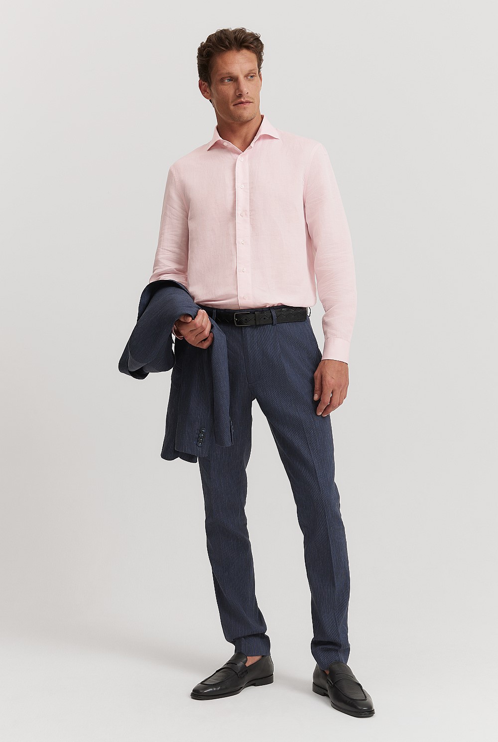Tailored Fit Cotton Linen Shirt