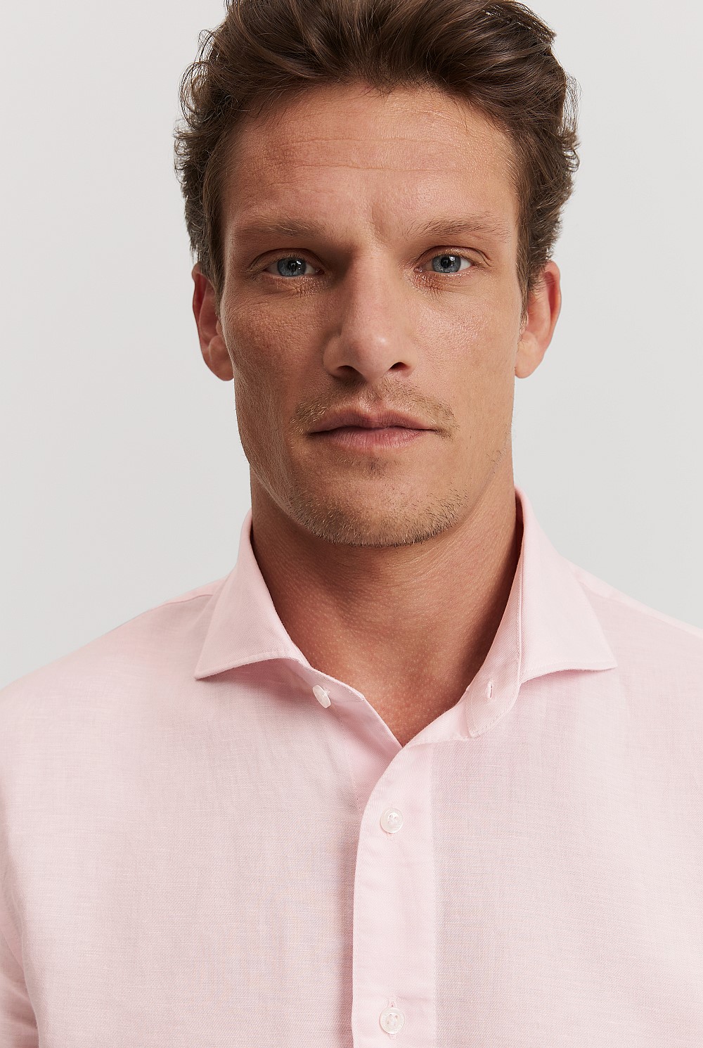 Tailored Fit Cotton Linen Shirt