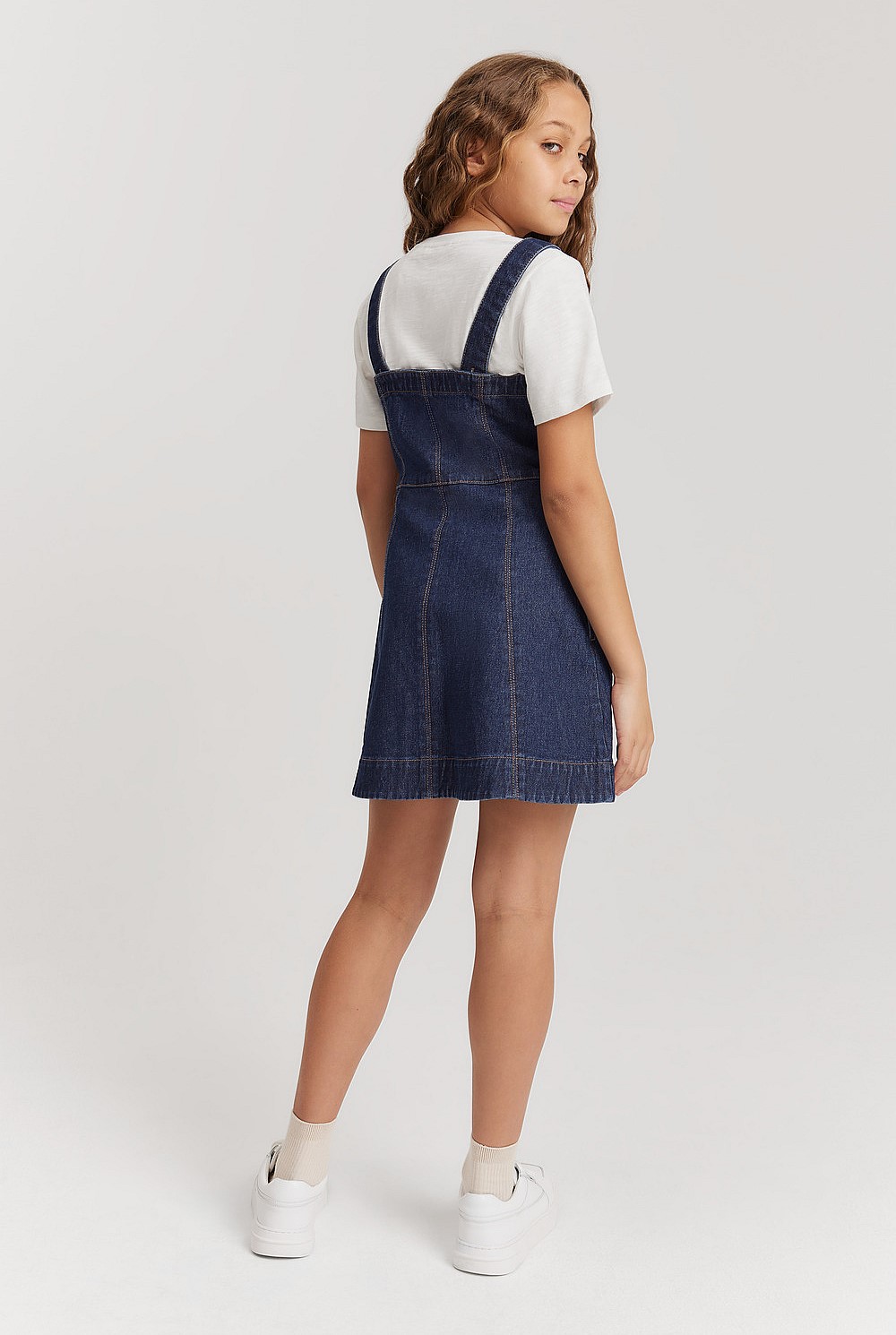 Teen Denim Pinafore Dress