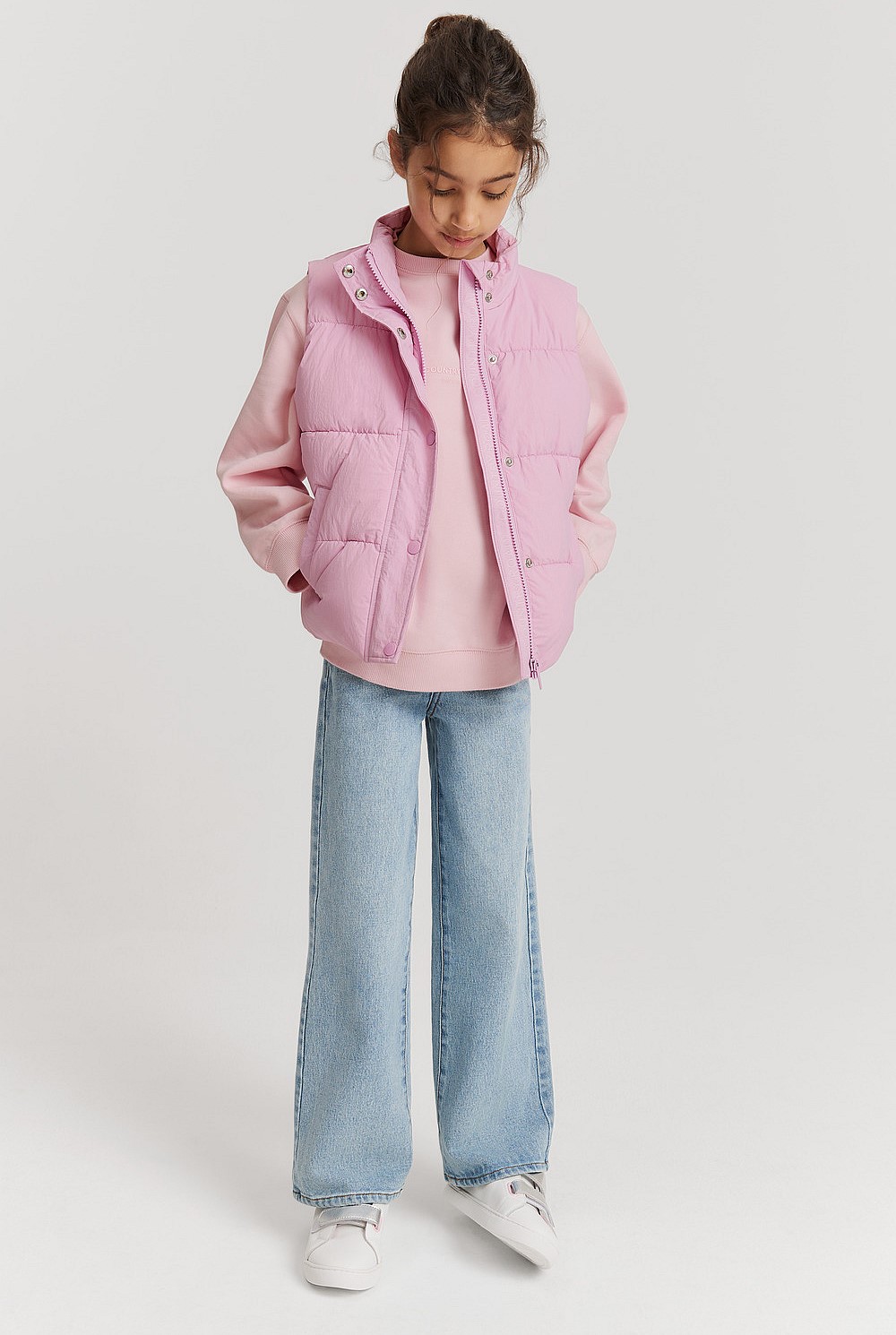 Recycled Nylon Puffer Vest Jacket